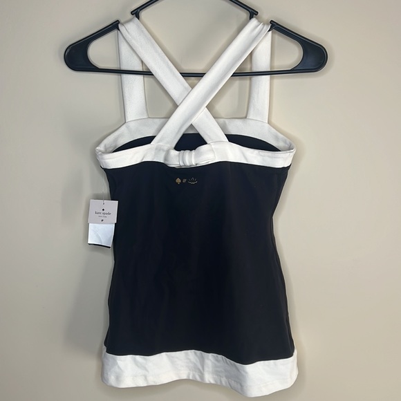 Kate Spade & Beyond Yoga collab tank top black cream stretch small nwt - Picture 4 of 7